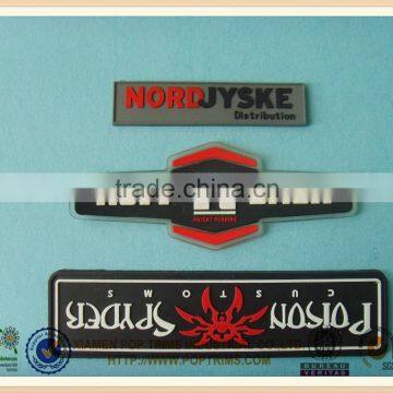 clothing custom embossed rubber patch