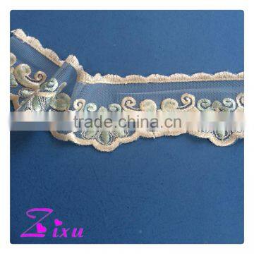 Factory supply polyester embroidery net lace for wedding dress                        
                                                                                Supplier's Choice