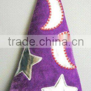 charming optical fiber flashing embroidery decoration halloween peaked hat(7)