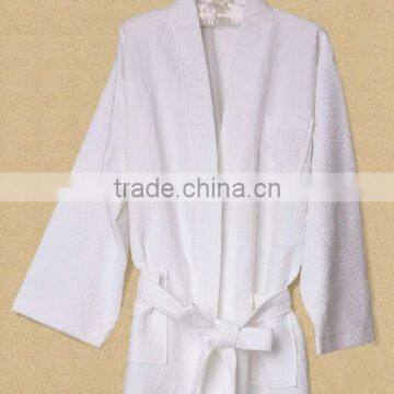 100% cotton hotel bath robe;waffle bath robe