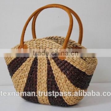 Hot handmade water hyacinth girls handbag