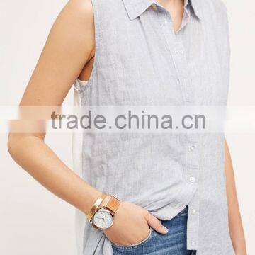 Designer Western Tops Images Sleeveless Buttondown Tunic Long for Woman photo-4