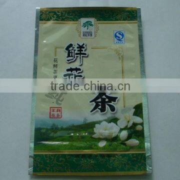 Beautiful printed plastic packaging bag for tea