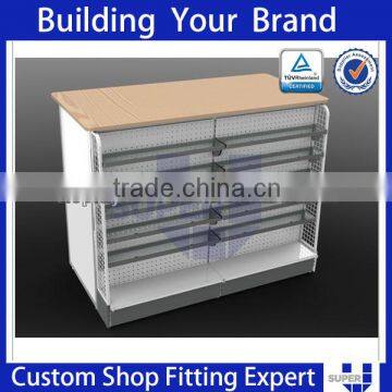 Fashion Retail Clothes Shop Cashier Check Out Counter Wooden Cash Deck photo-3