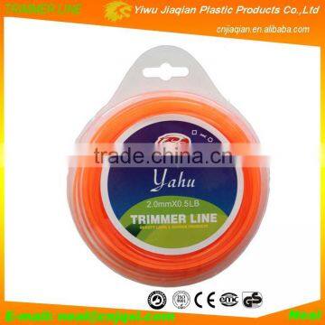 yahu Brand 2.0mmX0.5LB Round Shape Grass Cutter Nylon Line Grass Trimmer Line With Donuts Blister