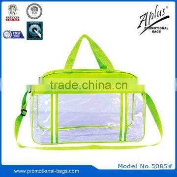 Transparent PVC travel duffel bag for teenager