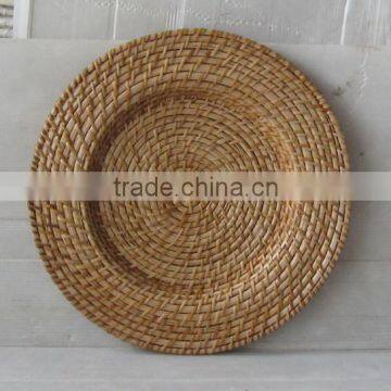 Woven rattan charger plates