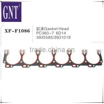 excavator Cylinder head gasket for PC360-7 6D14