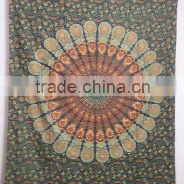 RT-630 Mandala Decorative Mandala Printed Tapestry Wall Throws Indian Decor Art Sanganeri Screen Print Bedspread Jaipur photo-5