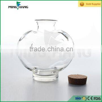720ml glass storage bottle ,glass jar with cork lid