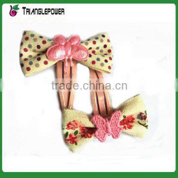2016 cute handmade bow tie BB clip set for little girl's hair