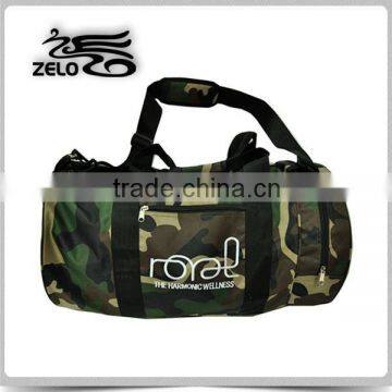 2015 polyester camouflage cylinder duffle bag