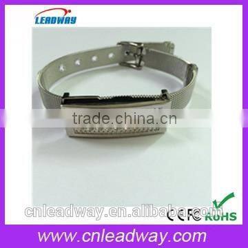 Fresh design crystal wristband watch bracelet usb