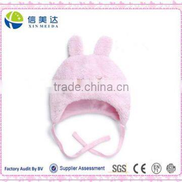 Cute Pink Baby rabbit earmuffs plush cap