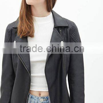 Faux Leather Moto Jacket