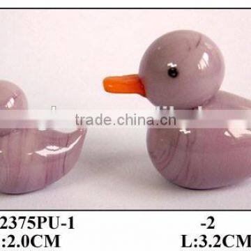 purple glass duckling for Easter gift