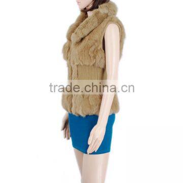 Classic Fur Waistcoat Woman Rabbit Fur Waistcoat KZ14002 photo-2