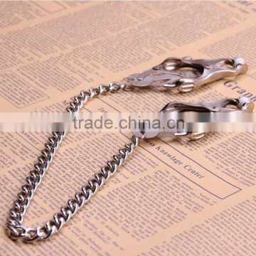 NEW stainless steel Nipple Clamp with long chain,Gay sex toys breast nipple massage