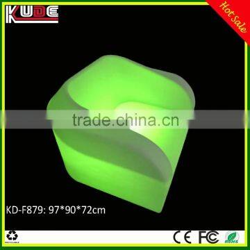 LED Furniture KD-F879 outdoor LED light plastic sofa for garden