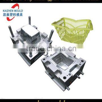 Injection plastic hand basket mould plastic super market basket mould