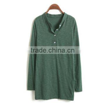Wholesale China Fashion Design Blank Pima Cotton Custom Woman t Shirt With Halflong Sleeve photo-4