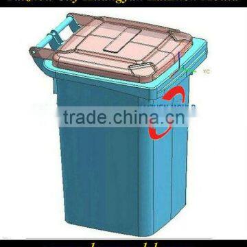 plastic dustbin injection mould,industrial garbage bin mould