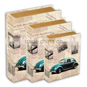 MDF Canvas Car Design Book Storage Box