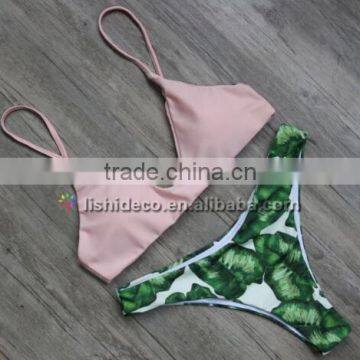 2016 Updated Halter Printing girl bikini