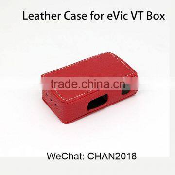 Wholesale E-VIC VT Mod RED Leather Skin Antislide Mod Box Sleeve With High Quality