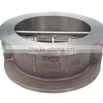 size DN50-DN350 PN25/PN40/CLASS 250 Double Disc. Wafer Check Valve