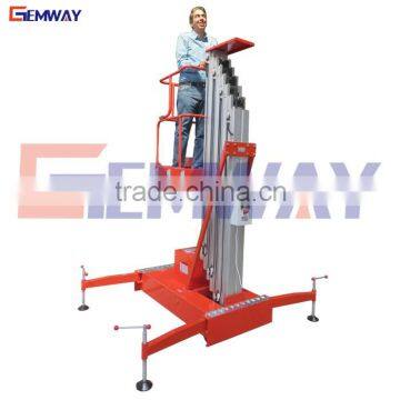 Single mast portable hydraulic aluminum man lift platform