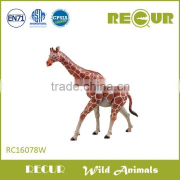 RECUR 2016 hottest soft PVC animal toy wild animal giraffe toy for kids gift