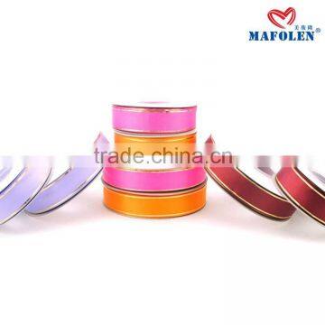 Celebrate it Holiday Ribbon Metallic Gold Foil Printed Custom Purple Grosgrain Ribbon photo-6