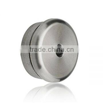 Stainless Steel Railing Handrail Tube Flat End cap M8 threaded end cap