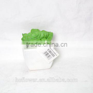 Artificial succulent plants with plastic pot for indoor decoration