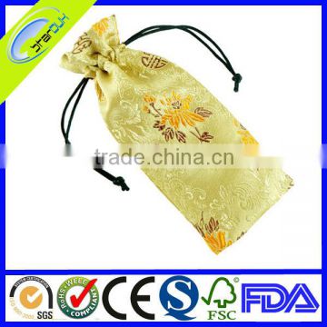 Chinese style large satin drawstring bags