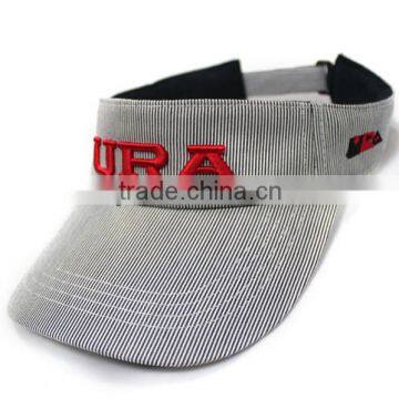 Hook and loop fastener back strap sports sun visor hats