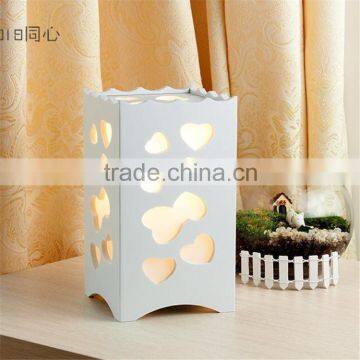 Cut Out Wood Led Night Light , Carved Wooden Cordless Led Table Lamps photo-3