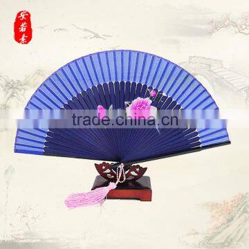 Asian Style Folding Paper Fans with Bamboos Frame