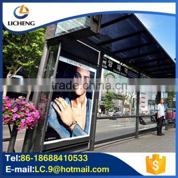 Aluminum Double Side Bus Station Standing Animation Light Box