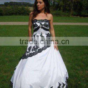 Taffeta and Black Lace Pretty Steps printed sleeveless chiffon floral long maxi prom dress 2015