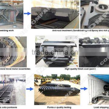 3 Chain Pontoon Undercarriage of Amphibia Excavator for Sale , Suitable to 20 to 23Ton Class Excavator , Model: MAX200PU photo-6