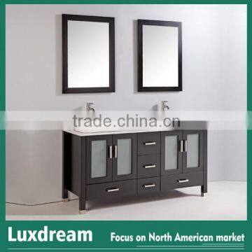 Wholesale furniture china espresso matte used bathroom vanity cabinets