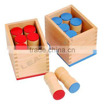 High quality montessori wooden sensorial toy for sound boxes