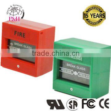 High stability 24VDC Single Pole Conventional Fire Alarm Push Button for fire