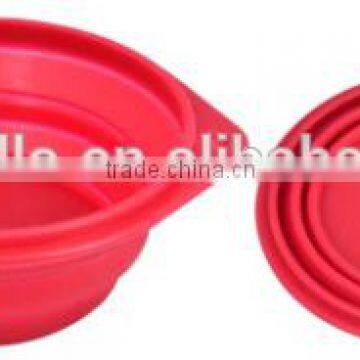 Foldable silicone pets bowls, collapsible silicone bowls, silicone collapsible bowl for dogs