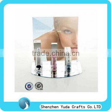 essential oil display acrylic cosmetic display with mirror base