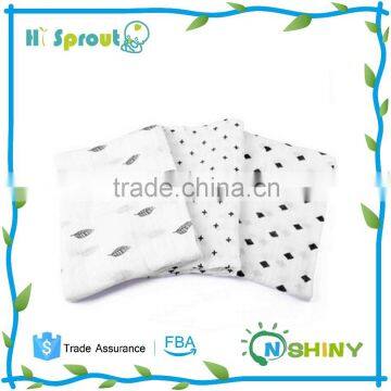 4-in-1 Cotton Baby Muslin Receiving Blankets (4 Pack)