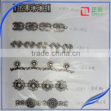 material fabric trim pp14 cup chain hot fix rhinestone ab rhinestone heat transfers