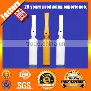 ISO9187-1 Standard 2ml Clear&Amber Type B Glass Ampoule